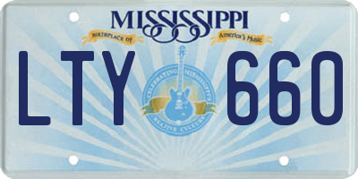 MS license plate LTY660