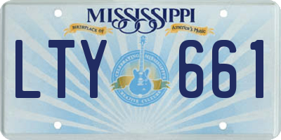 MS license plate LTY661