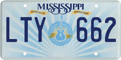 MS license plate LTY662
