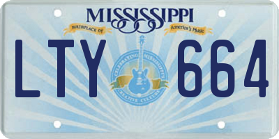 MS license plate LTY664