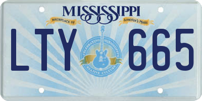 MS license plate LTY665