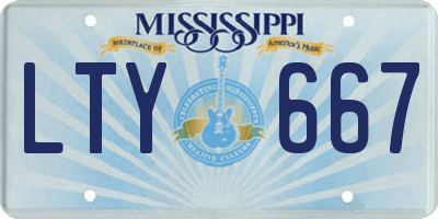 MS license plate LTY667