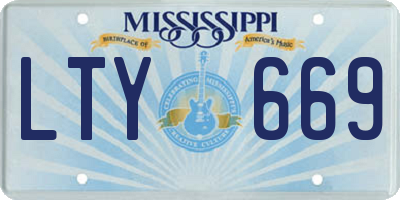 MS license plate LTY669