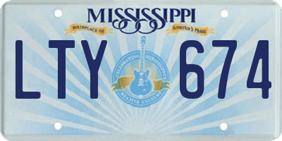MS license plate LTY674