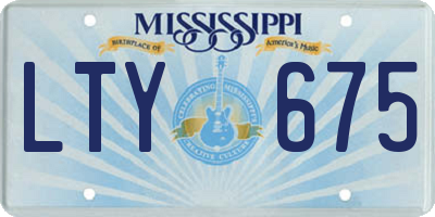 MS license plate LTY675