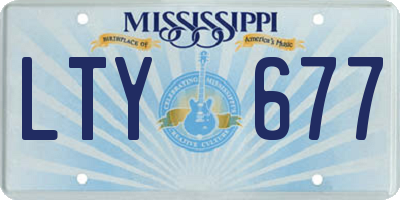 MS license plate LTY677