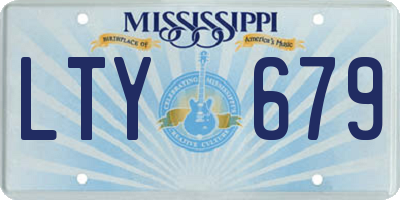 MS license plate LTY679