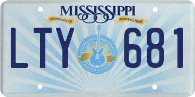 MS license plate LTY681