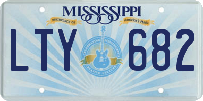 MS license plate LTY682
