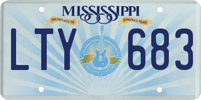 MS license plate LTY683
