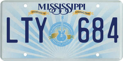 MS license plate LTY684