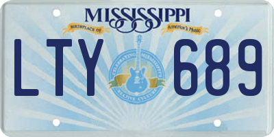 MS license plate LTY689