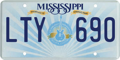 MS license plate LTY690