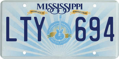 MS license plate LTY694