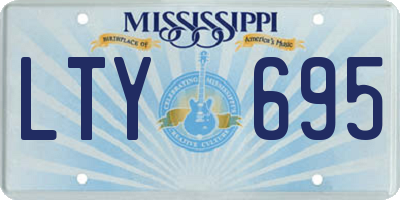 MS license plate LTY695