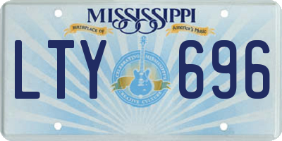 MS license plate LTY696