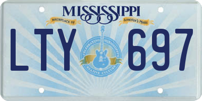 MS license plate LTY697