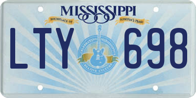 MS license plate LTY698