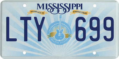 MS license plate LTY699