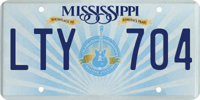 MS license plate LTY704