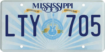 MS license plate LTY705