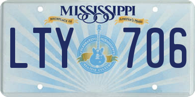 MS license plate LTY706