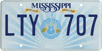 MS license plate LTY707