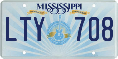MS license plate LTY708