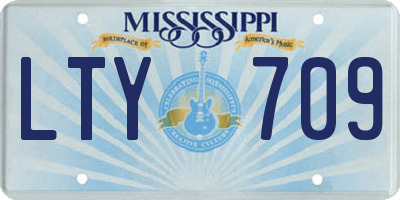 MS license plate LTY709