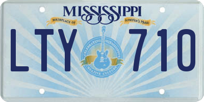 MS license plate LTY710