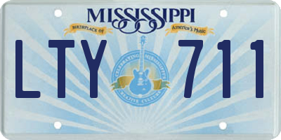 MS license plate LTY711
