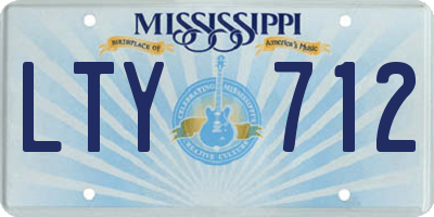 MS license plate LTY712