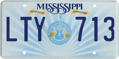 MS license plate LTY713