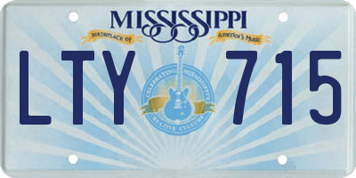 MS license plate LTY715