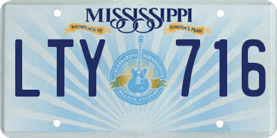 MS license plate LTY716