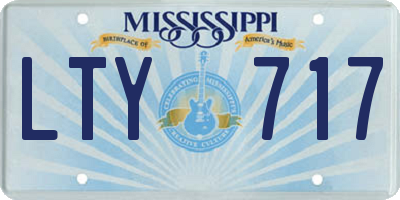MS license plate LTY717