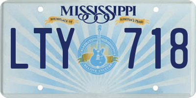 MS license plate LTY718