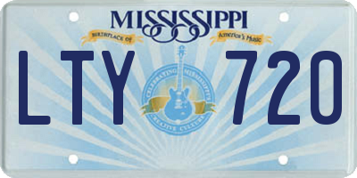 MS license plate LTY720
