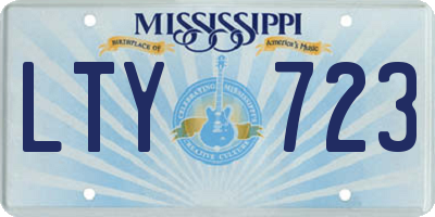 MS license plate LTY723