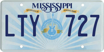 MS license plate LTY727