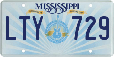 MS license plate LTY729