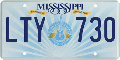 MS license plate LTY730