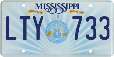 MS license plate LTY733