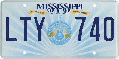 MS license plate LTY740