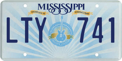 MS license plate LTY741
