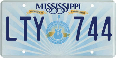 MS license plate LTY744