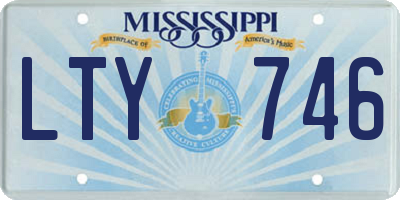 MS license plate LTY746