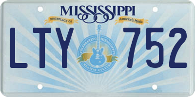 MS license plate LTY752