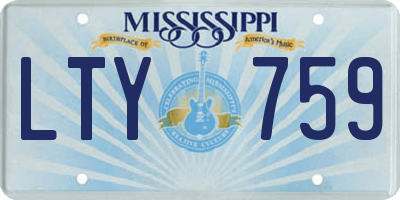MS license plate LTY759