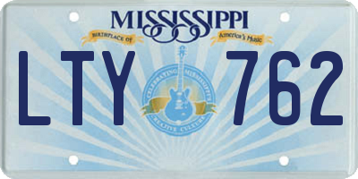 MS license plate LTY762
